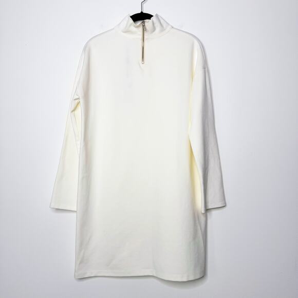 Emerson Fry Edie Turtleneck Dress Ivory Ponte Mod Mini Size S New With Tags - Picture 9 of 12